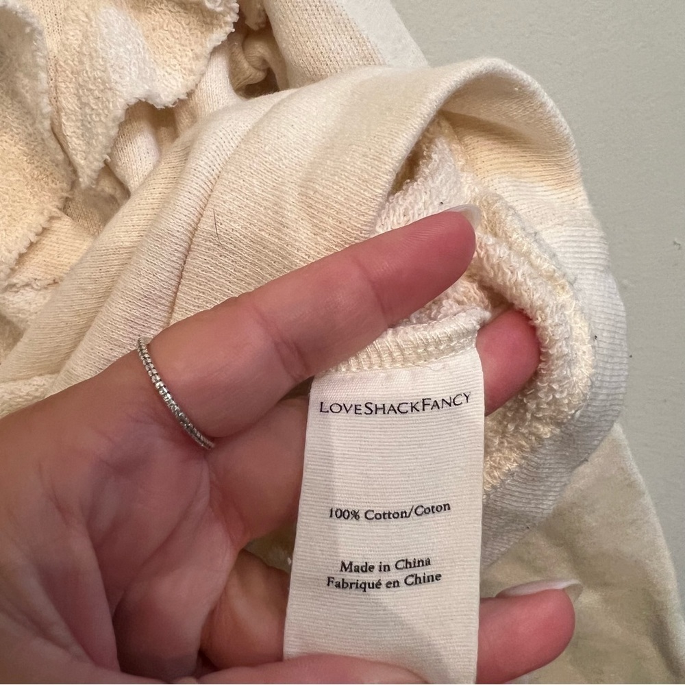 LoveShackFancy Ruffle Sweatshirt Small - Picture 7 of 9